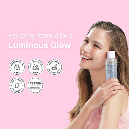 Hanskin Hyaluron Skin Essence Toner – Korean Hydrating Toner | Hyaluronic Acid & Collagen | Lightweight Moisturizing Astringent for Dry, Sensitive & Dull Skin | Daily K-Beauty Skincare (5.07 fl oz)