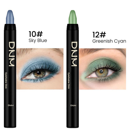 Kaely 2Pcs Cream Eyeshadow Stick Set for Eyes,Sky Blue & Greenish Cyan Shimmer Pen,Eye Brightener Halloween Makeup,sombras para ojos,Smooth Eye Shadow Highlighter Crayon Pencil Waterproof,10+12