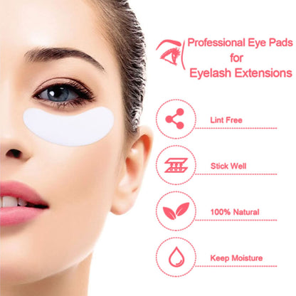 VEYES INC 50 Pairs Pink Hydrogel Eye Patch Eyelash Extension Natural Lint Free Under Eye Gel Pads Lash Extension Supplies & Beauty Tools