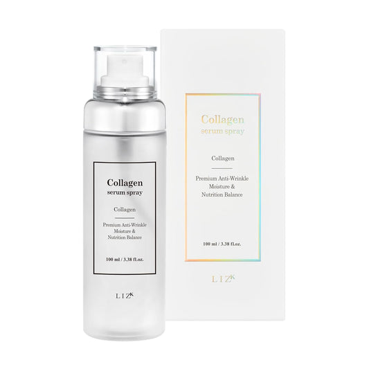 LIZK Collagen Serum Spray for Face 100ml (3.38 fl.oz) Glass Skin,easy to use, sparying at first step in skincare,body care, moisture mist, korea cosmetics