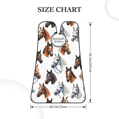 Waterproof Grooming Apron, Non-Stick Beard Bib with Suction Cups, for Animal Wild Horse Painting