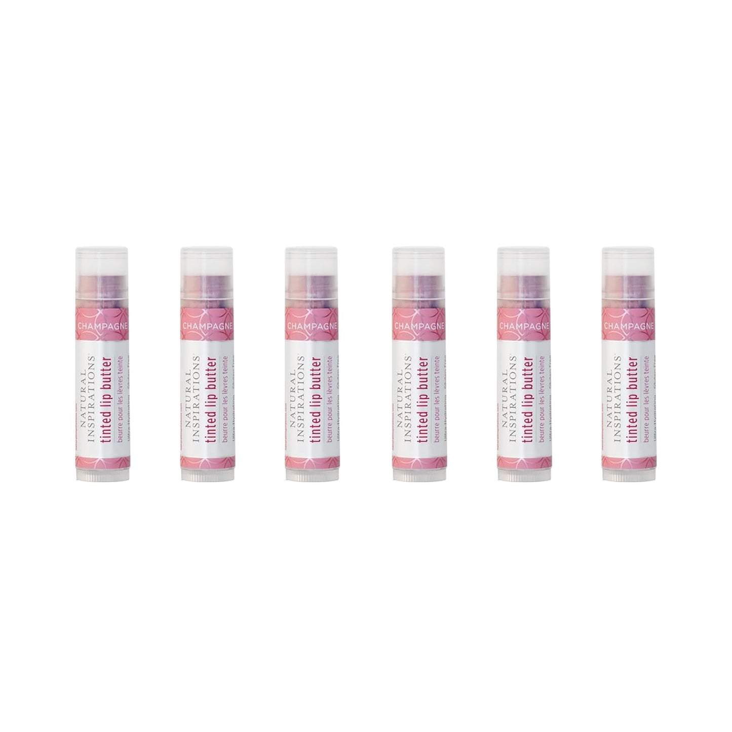 Natural Inspirations Moisturizing Tinted Lip Butter 6 Piece Set, Champagne