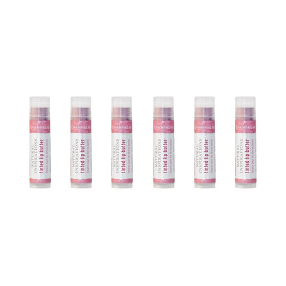 Natural Inspirations Moisturizing Tinted Lip Butter 6 Piece Set, Champagne