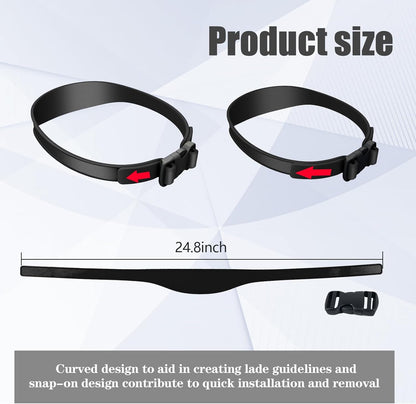 Neckline Shaving Template and Adjustable Hair Trimming Guide,DIY Self Haircutting System, Shaving and Keeping a Clean and Straight Neck Hairline,Easy Use Tool Soft Portable (Black)