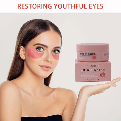 Brightening Eye Mask - Hyaluronic Acid Eye Mask with Caffeine,under Eye Patches for Puffy Eyes and Dark Circles - 60 eye patches to minimize wrinkles and eliminate ，under eye care (1pcs)
