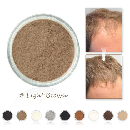 Hair Fibers for Thinning Hair for Women All-Natural Hair Building Fibers 0.98 Oz Hair Volume Powder Bald Spot Cover Up for Men & Women (Light Brown)