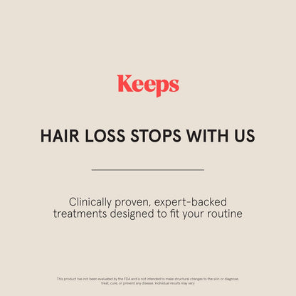 Keeps Extra Strength Minoxidil for Men Topical Hair Growth Serum, 5% Solution Hair Loss Treatment - 3 Month Supply (3 x 2oz Bottles with Dropper) - Slows Hair Loss & Promotes Thicker Hair Regrowth