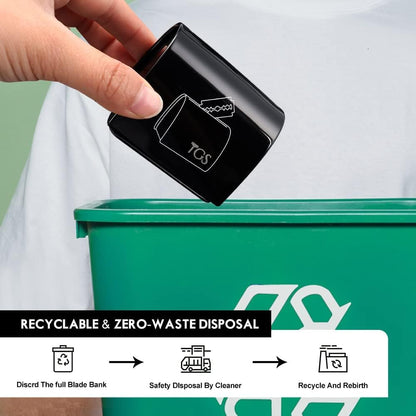 Razor Blade Storage Bank & Disposal Case, Mail Box for Used DE Safety Razor Blades (Black)