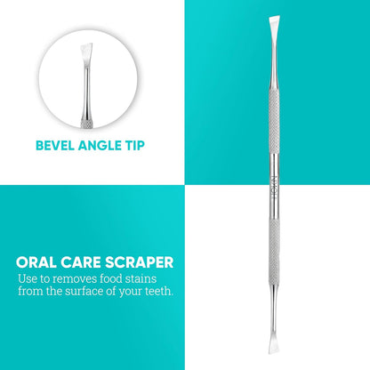 Dental Tools HOKIN Plaque Remover Teeth Cleaning Tool 4 Pcs Dental Care Kit Tooth Filling Repair Set Stainless Steel Dental Tools for Men Women Kids and Pet Care