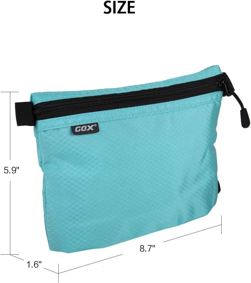GOX Small Toiletry Bag for Men Bulk Cosmetic Bag Dopp Kit Carry On Zipper Pouch Organization Nylon Small Packing Sack Waterproof