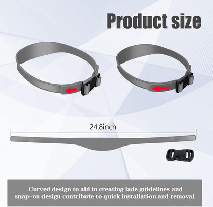 Adjustable Hair Trimming Guide and Neckline Shaving Template,DIY Self Haircutting System, Shaving and Keeping a Clean and Straight Neck Hairline,Easy Use Tool Soft Portable (Grey)