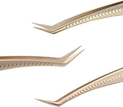 Ms.Queen Lash Tweezers for Eyelash Extension-Professional Lashing Tweezers for Mega Volume Mink Eyelashes Extensions Applying