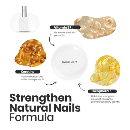 Beetles White Nail Polish - 15ml Milky White Nail Polish with 2 in 1 Base Top Coat Quick Dry & Long Lasting Nail Polish Set Milk Cheese Nail Strengthener Polish Gift for Women Girls