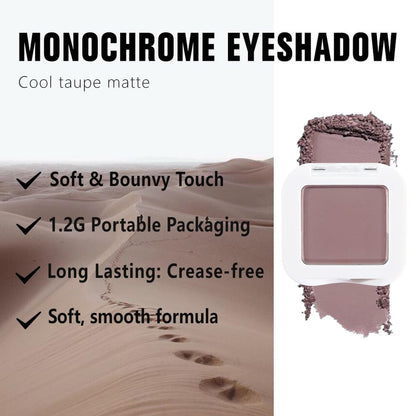 Taupe Matte Single Eyeshadow Makeup, Neutral Powde Eye Shadow for Older Women, Lavender Plum Mauve Matte Eyeshadow Palette Pigmented Waterproof Everyday Natural Eye Makeup, sombras para ojos 05