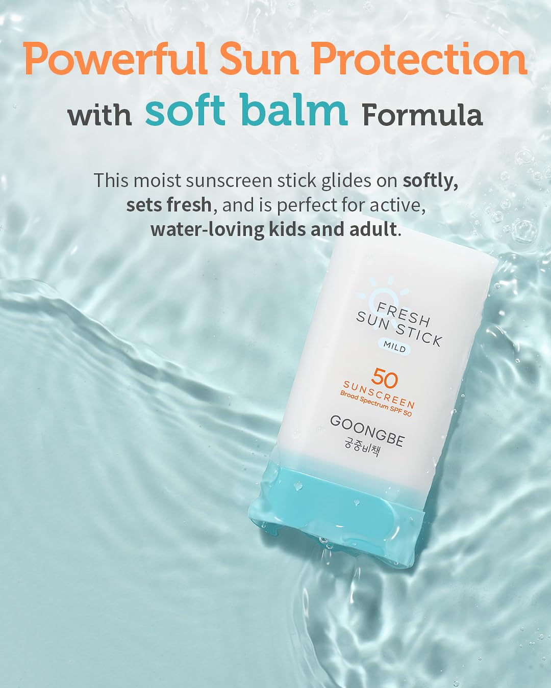 Fresh Sun Stick Mild SPF 50 - No White Cast Zinc Oxide Mineral Sunscreen Stick Balm - Non Greasy Soft Matte Finish - Travel Friendly for Babies, Kids & Adults - Vegan, Reef-Safe, 0.49oz.