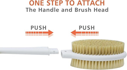 Shower brush with soft and