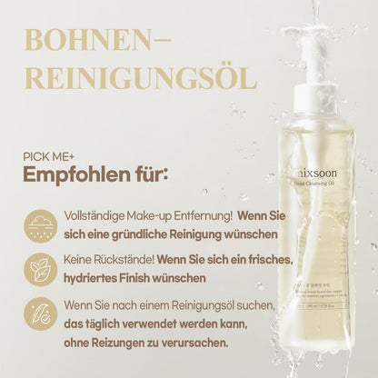 mixsoon Bean Cleansing Oil 6.59 fl oz / 195ml Lightweight Oil Cleanser Make up Remover for daily skin care routine Korean Glass Skin Care