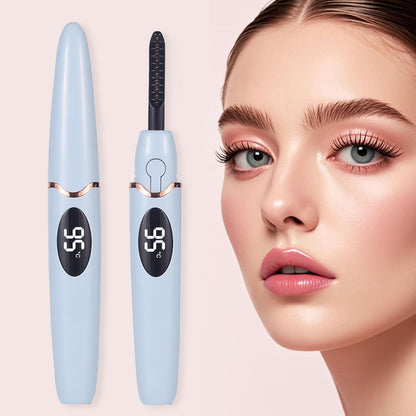 Heated Eyelash Curlers Electric Eyelash Curler with LED Display, 4 Temperature Modes Anti-Burn USB Rechargeable Natural Curling 24H Long Lasting for Women Makeup Tools Gifts