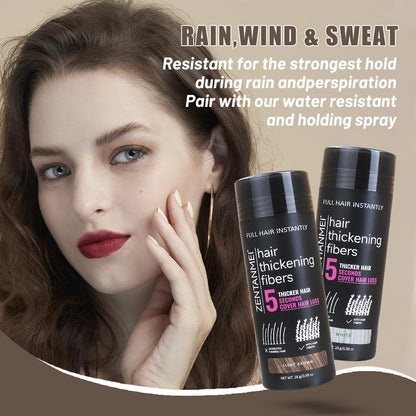 Hair Fibers for Thinning Hair for Women All-Natural Hair Building Fibers 0.98 Oz Hair Volume Powder Bald Spot Cover Up for Men & Women (Light Brown)