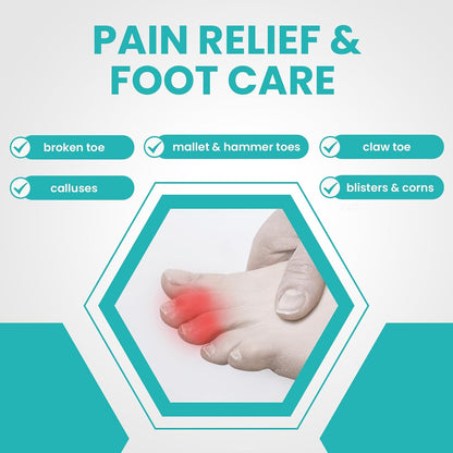 10 Pack Fabric Hammer Toe Corrector, Reusable Broken Toe Protectors Taped Wraps, Hammertoe Straightener, Toe Splint for Broken Toe, Crooked Toes, Bent Toes （Brown 5L+5S）