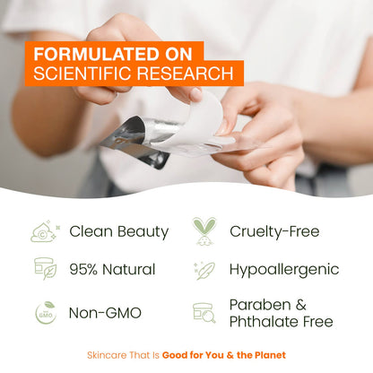 Vitamin C & Collagen Eye Pads - 5 Pairs, Reduce Dark Circles, Puffiness, Fine Lines, Anti Aging Under Eye Patches, Cruelty Free, Korean Skin Care, All Skin Types