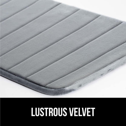 GORILLA GRIP Memory Foam Bath Mat, Soft Absorbent US Designed Bathroom Rug, Gripping Dots Machine Washable Bathmat, Cushioned Floor Mats, Shower Sink Rugs Room Décor Accessories, 60x24 Graphite Gray