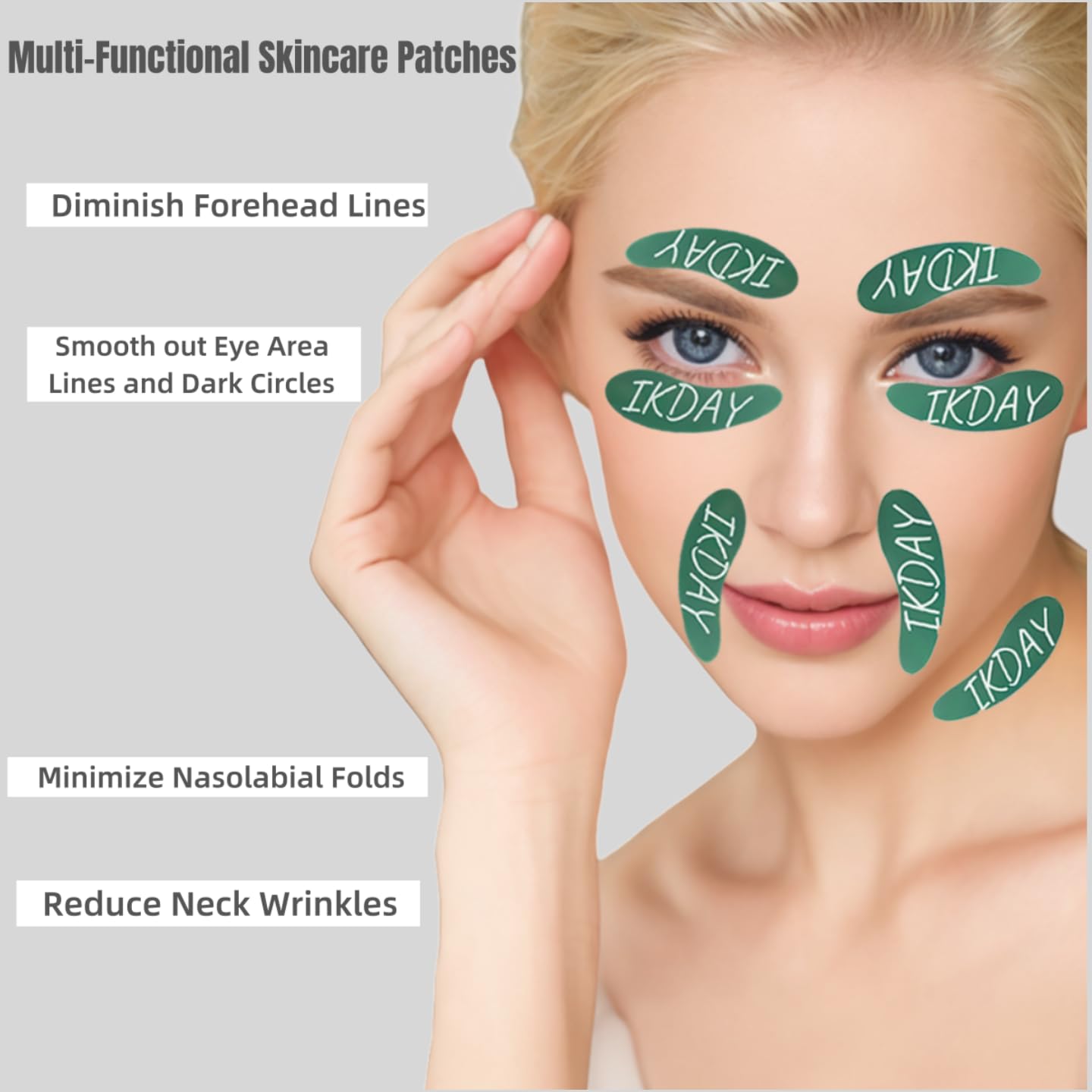 Silicone Eye Patches Reusable Under Eye Patches | Forever Eye Mask Reusable Eye Gel Pads | Eye Patches for Wrinkles &Puffy Eyes&Dark Circles| Great Skincare Routine for Face(Green-2pairs)