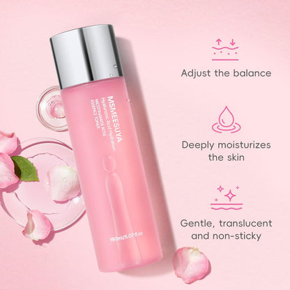 Nicotinamide Rose Essence Toner, with Rose Extract, Moisturizing, A Fresh and Delicate Feel, Alcohol-Free, Suitable for All Skin Types, 150ml/5.07 fl oz per Bottle.