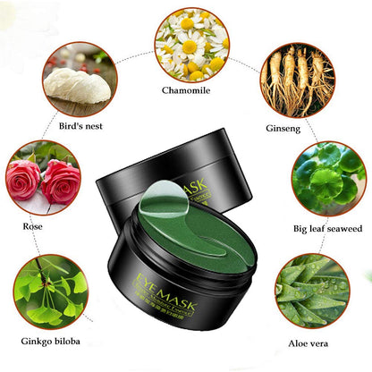 Collagen Eye Gel Pads, Green Tea Under Eye Patches, Firming Eye Mask, 30 Pairs Collagen Eye for Eye Moisturizing, Dark Circles, Wrinkles, Fine Lines, Under Eye Bags