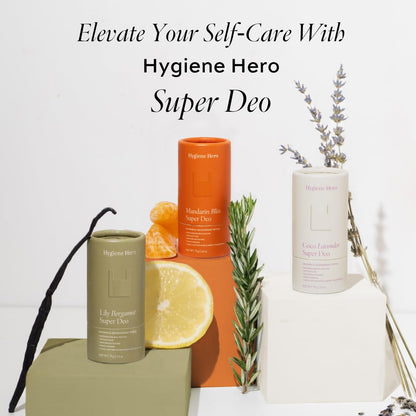 Super Deo - Mandarin Bliss | Invisible Deodorant Stick | Natural Deodorant for Men and Women | Aluminium Free | Mitigate Ingrown Hair | Mandarin and Orange Scent