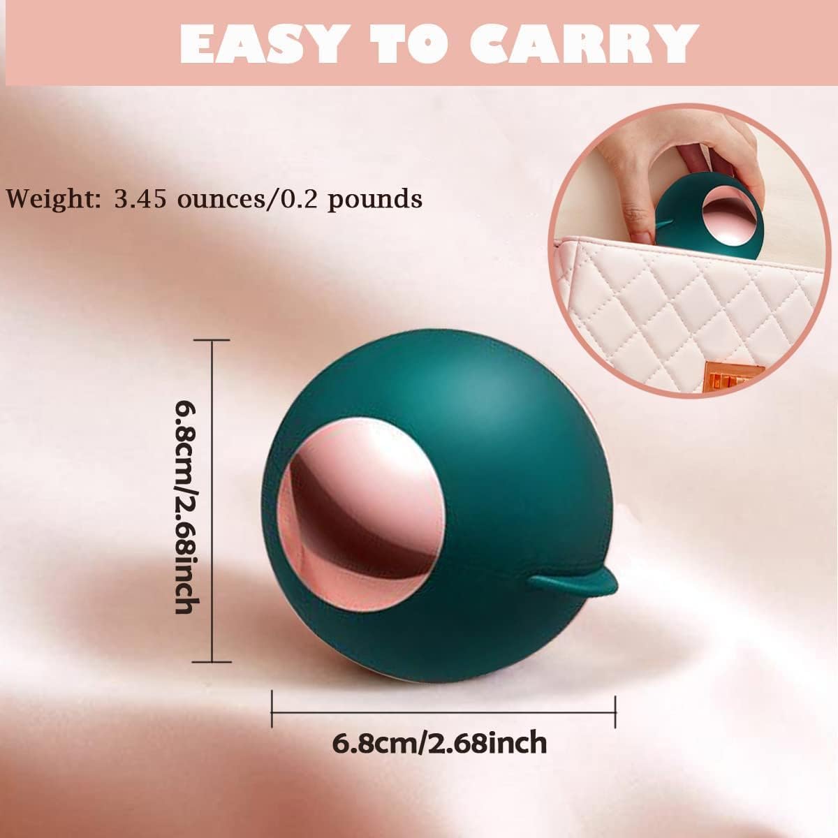 CALMTEE Reusable Gel Lint Roller Ball, Sticky Washable lint Roller Portable Small Dog Cat Pet Hair Lint Remover Tool for Clothes, Pocket Traveling Essentials