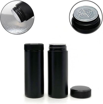 6pcs Plastic Loose Powder Bottle, Mini Empty Talcum Bottle Refillable Cosmetic Powder Dispenser Travel Cosmetic Glitter Eye Shadow Shaker with Sifter and Lids(60ml)