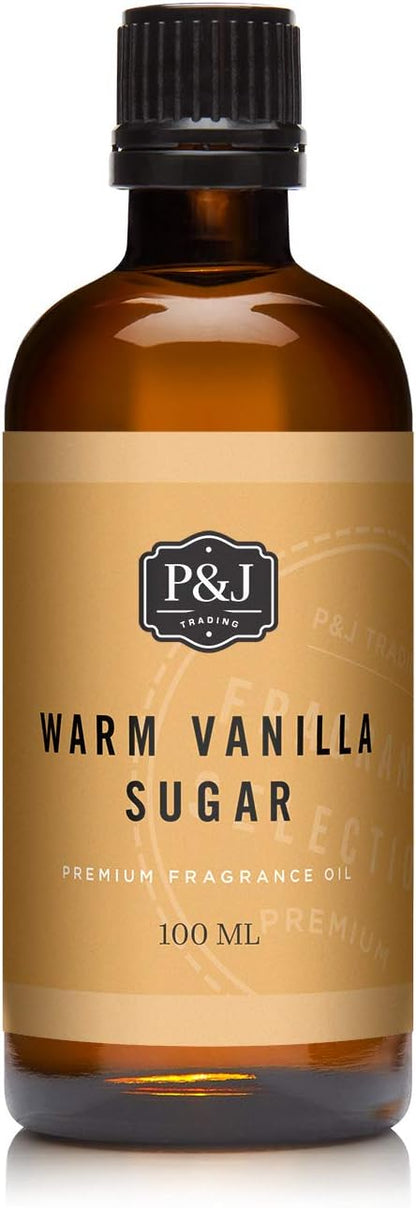 P&J Trading Fragrance | Warm Vanilla Sugar Oil 100ml - Candle Scents for Candle Making, Freshie Scent, Soap Making Supplies, Diffuser Oil Scents