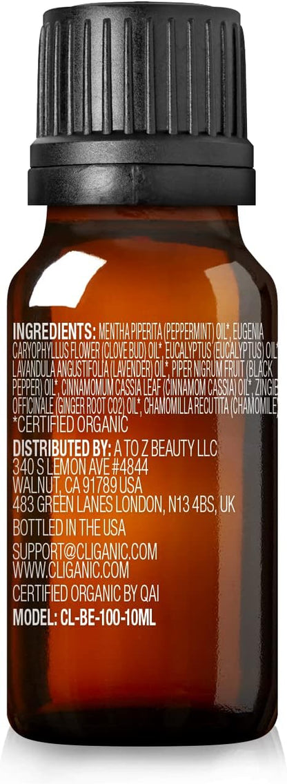 Cliganic Soothe Essential Oil Blend - Organic, Natural Aromatherapy Oil for Diffuser Steam Distilled | Non-GMO Verified