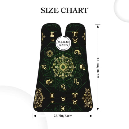 Men's Beard Maintenance Apron, Waterproof & Easy Clean, Sacred Geometric Zodiac Symbol Magic Occult
