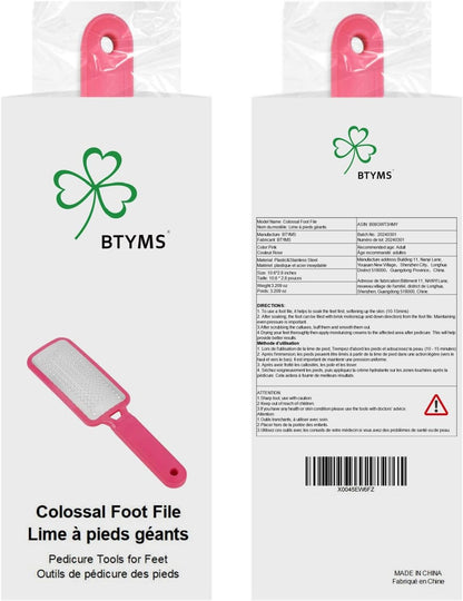 Colossal Foot File Foot Scrubber Pedicure Tools Professional Foot Rasp Grater Callus Remover Heal Scrapper for Cracked Skin