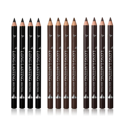 3Colors Eyebrow Pencil Eyeliner Set，Soft Textured Eyebrow Tint Pen，Easy to Color，Long Lasting，Waterproof Eye Brow Pencils for Fills in Sparse Areas and Gaps，Create a Natural Brow Makeup