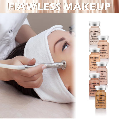 BB Facial Glow Serum Starter Kit Hyaluronic Acid Essence Foundation Skin Care Kit 0.27oz 12 Vials, Combined With Niacinamide and Peptides To Brighten Skin Tone Anti-Aging Foundation 6-Color Mix Pack