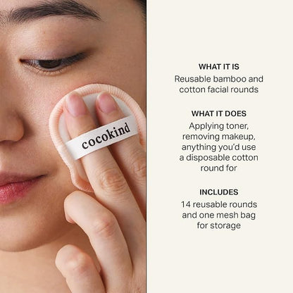 Cocokind reusable facial rounds, reusable