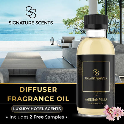 Luxury Hotel Fragrances - Hotel Fragrance Oil - Diffuser Oil Blends for Aromatherapy (Parisian Villa) 4.05 Fl Oz (120ml)
