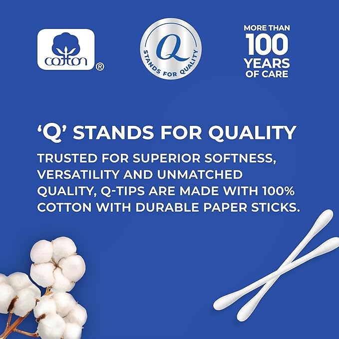 Q-tips cotton swabs for hygiene