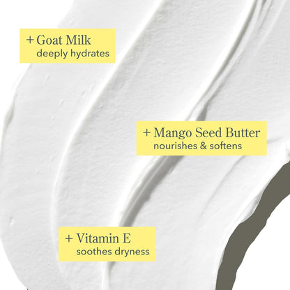 Beekman 1802 Whipped Body Butter Cream with Goat Milk - Deeply Moisturizes, Softens Skin - Natural & Gentle for All Skin Types - Non-Greasy, Cruelty-Free, 8 oz