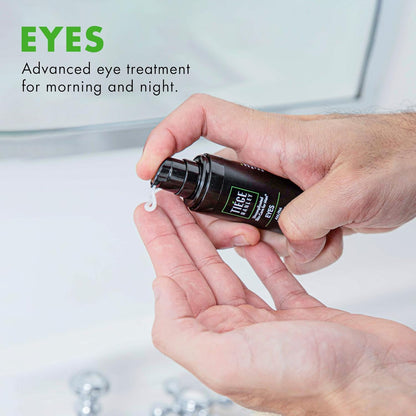 Tiege Hanley Mens Under Eye Cream for Dark Circles, EYES - Eye Cream for Puffiness & Bags Under Eyes - Firming Anti-Aging Eye Wrinkle & Fine Lines Cream - Tightening Eye Bags Treatment for Men, 0.5 Oz