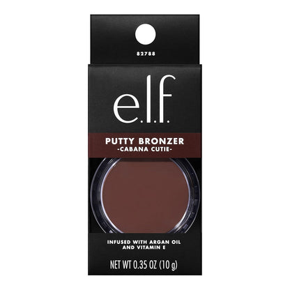 e.l.f. Putty Bronzer, Creamy & Highly Pigmented Formula, Creates a Long-Lasting Bronzed Glow, Infused with Argan Oil & Vitamin E, Cabana Cutie, 0.35 Oz (10g)