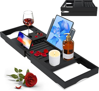 Luxury bathtub caddy tray for