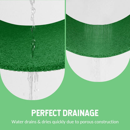 Non-Slip Bathtub Mat, 2 Pack Anti Slip Shower Mat, Fast Drying Bathtub Mats, Foot Scrubber Mat, Anti Slip Mat for Tub, Floor, Bathroom, Kitchen, Home, Hotel (Dark Green 24"×16"+24"×16")