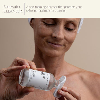 Bambu Earth Natural Skincare Starter Kit, 6 pieces - Organic Ingredients - Includes Dead Sea Mud Mask, Facial Cleansing Oil, Toner, Rosewater Cleanser, Moisturizers for Healthy Glowing Skin