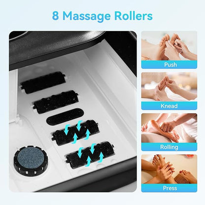 Foot spa bath massager with