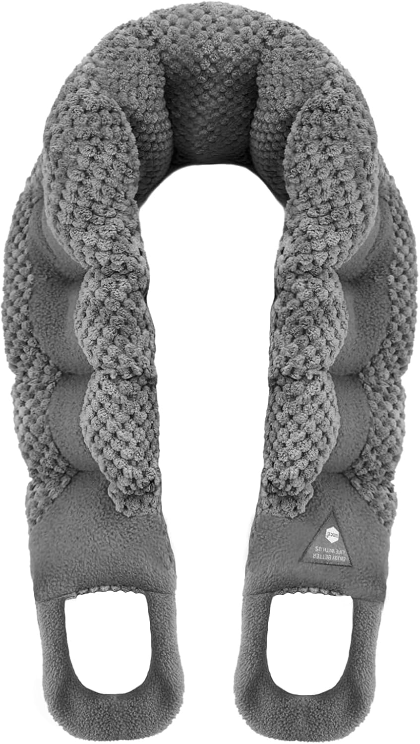 UNCN Long Wide Heating pad for Neck and Shoulders Back 33 * 5.9" microwavable Large Moist Heat Pack Warm hot Compress Neck wrap Weighted Bag Massage Reusable Herbal Nature Calming Portable 1.95Pounds