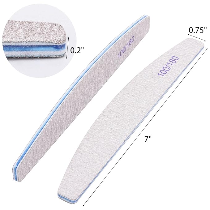 BTYMS 25 Pcs Nail Files